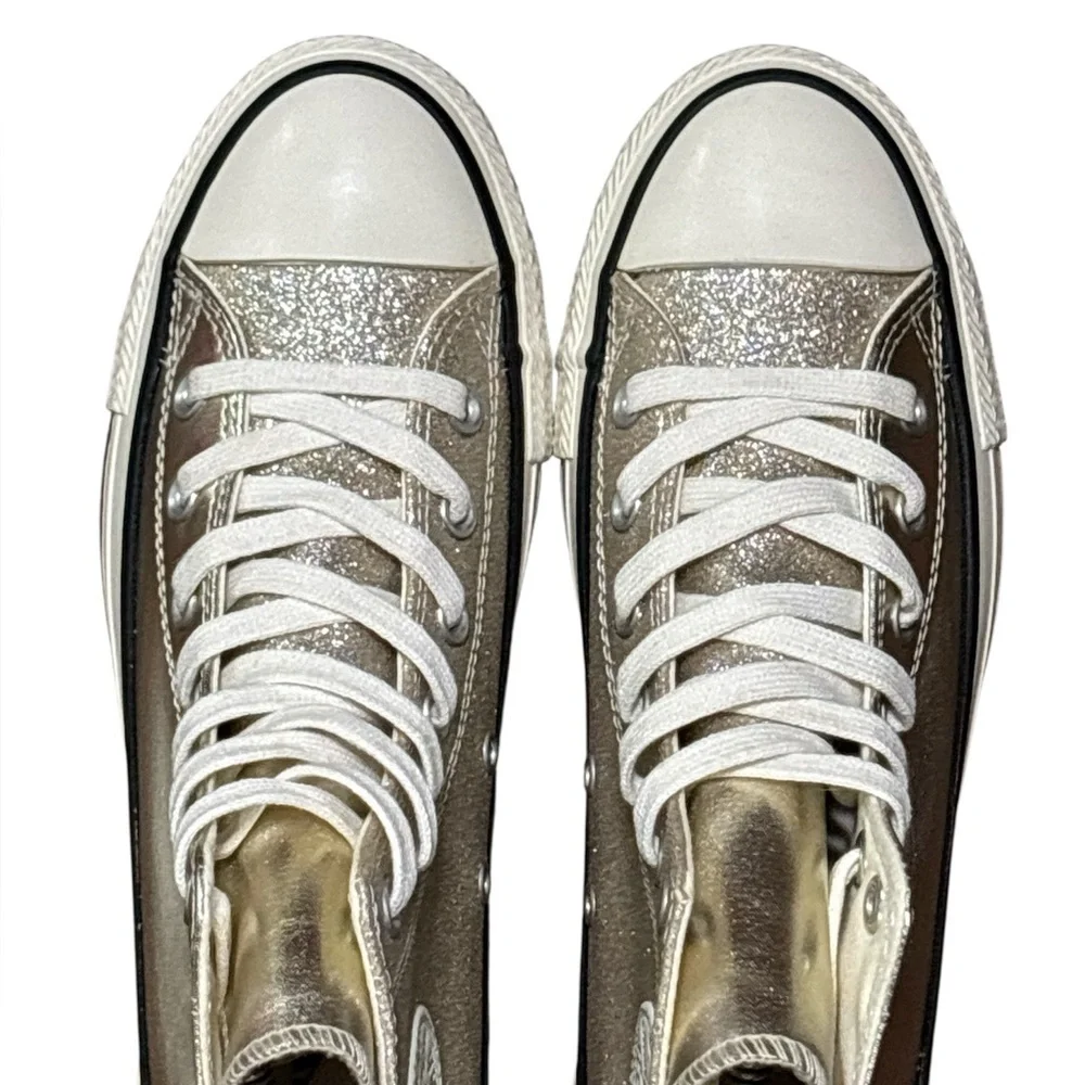 Converse Chuck Taylor All Star Gold Glitter High Top Sneakers Women’s
